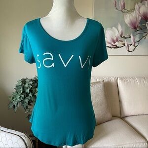 Savvi EBT The Perfect Tee Teal / Aqua NWT